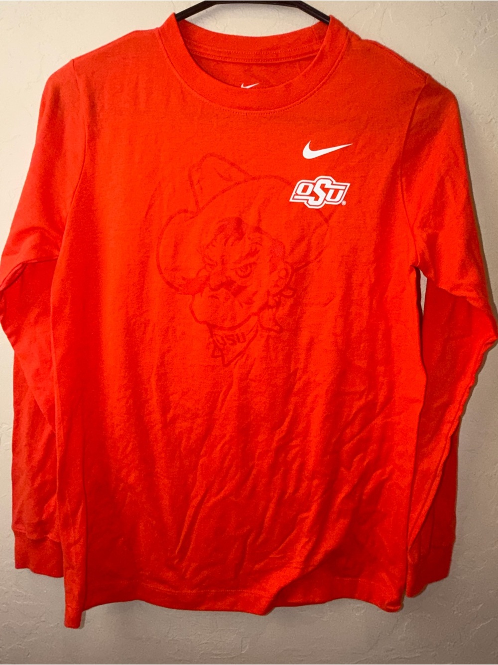 New Nike long-sleeve tee Pistol Pete OSU youth large shirt